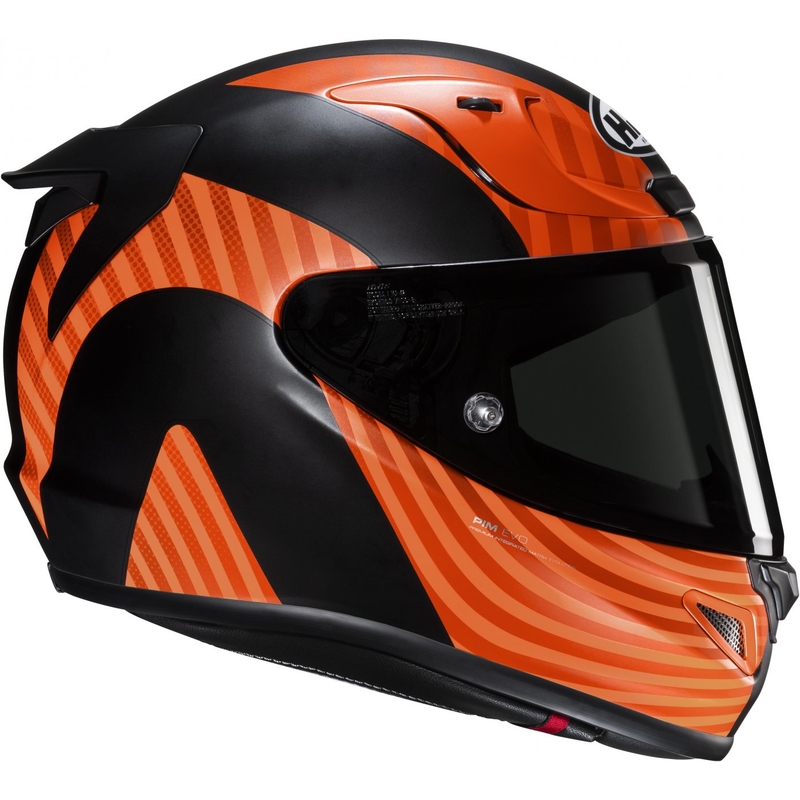 Casco integral de moto HJC RPHA 12 Ottin MC47SF negro-naranja-verde