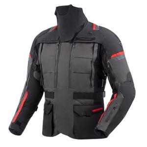 Chaqueta de moto Rebelhorn Cubby V negra-antracita-roja