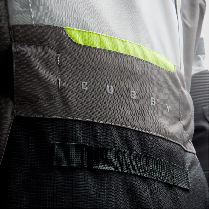 Chaqueta de moto Rebelhorn Cubby V en negro, gris y amarillo fluorescente