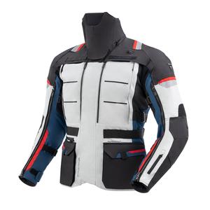 Chaqueta de moto Rebelhorn Cubby V azul-gris-roja