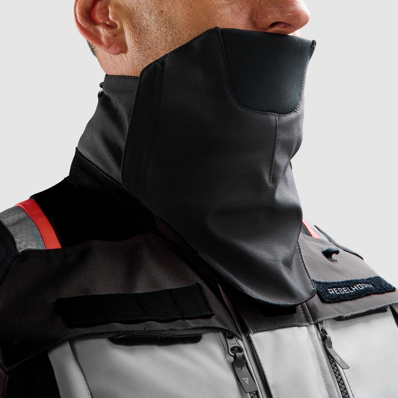 Chaqueta de moto Rebelhorn Cubby V azul-gris-roja