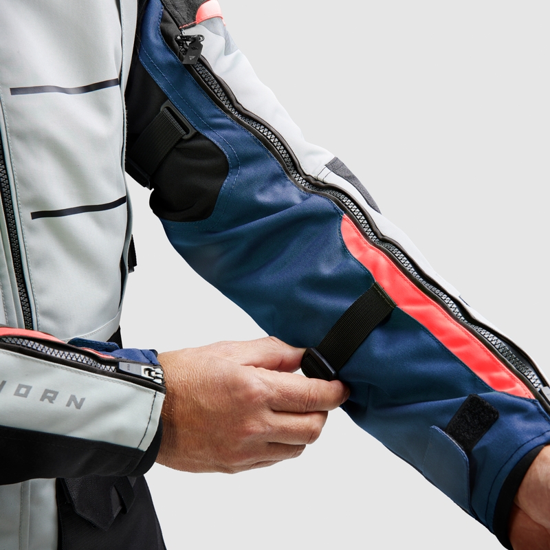 Chaqueta de moto Rebelhorn Cubby V azul-gris-roja