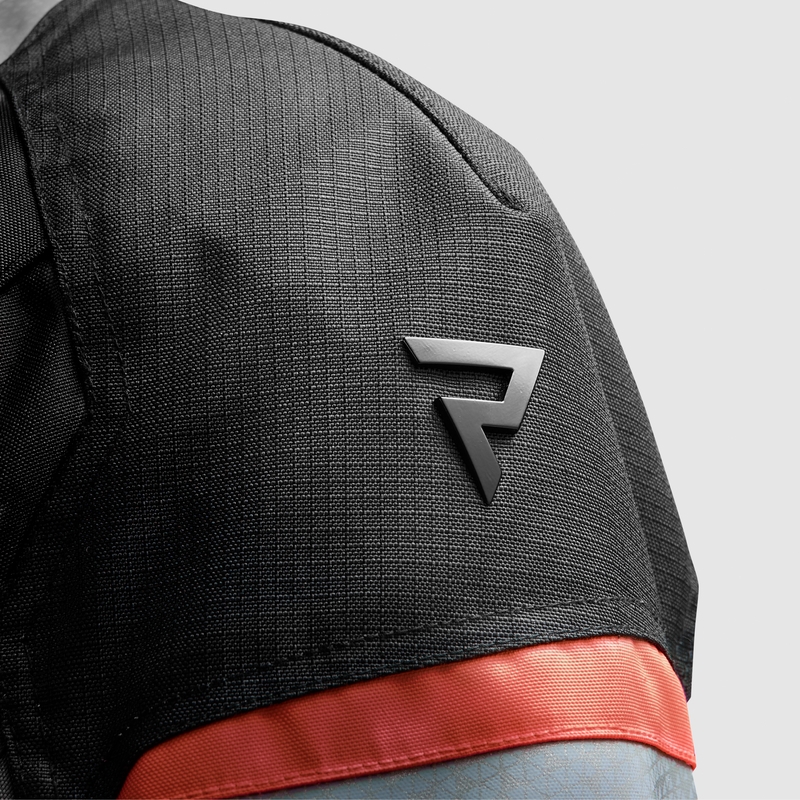 Chaqueta de moto Rebelhorn Cubby V azul-gris-roja
