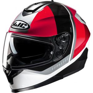 Casco integral de moto HJC C70N Alia MC1 blanco-gris-rojo-negro