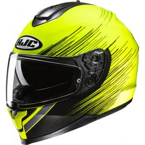 Casco integral de moto HJC C70N Sway MC3H negro-amarillo fluo
