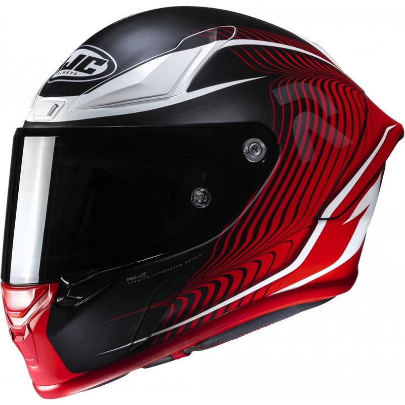 Casco integral de moto HJC RPHA 1 Lovis MC1SF rojo-negro-blanco liquidación