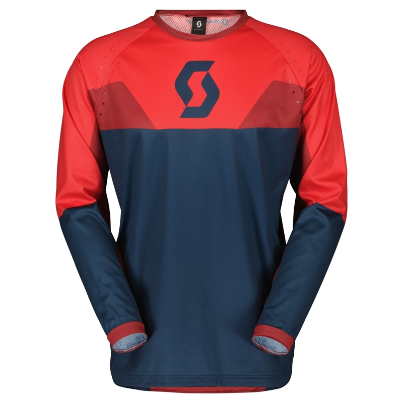 Maillot motocross Scott EVO TRACK azul-rojo neón