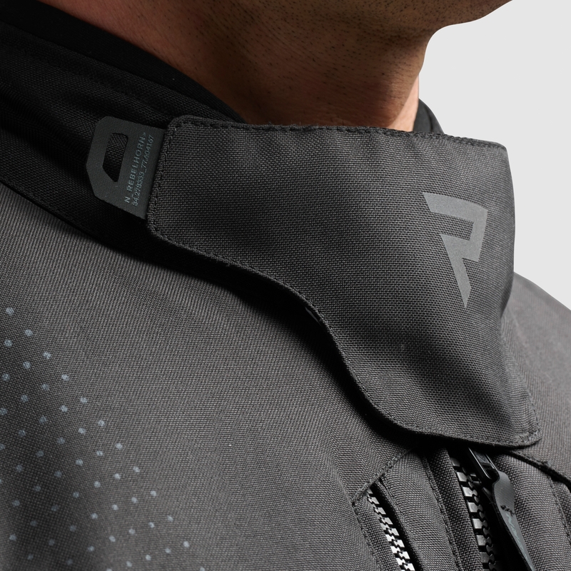 Chaqueta de moto Rebelhorn Hiker IV negra-antracita-amarilla fluo