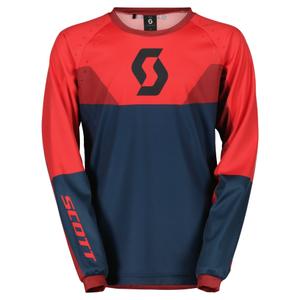 Maillot motocross niño Scott EVO TRACK azul-rojo neón
