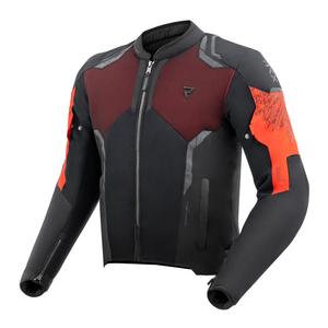 Chaqueta de moto negra y roja Rebelhorn Jax