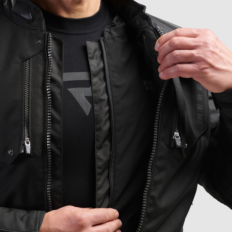 Chaqueta de moto Rebelhorn Hiker IV negra
