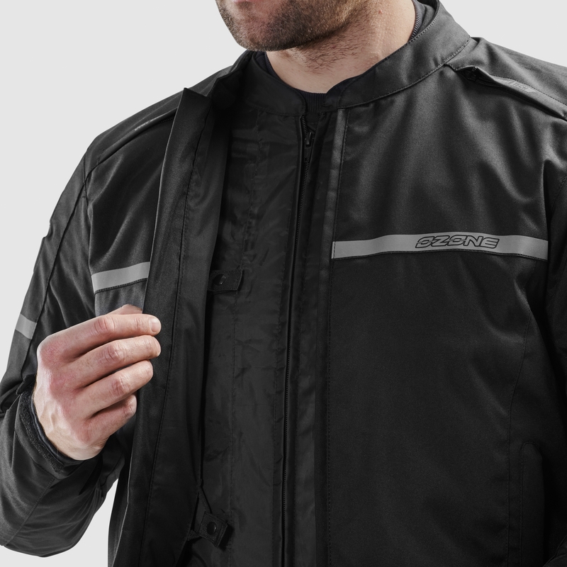 Chaqueta de moto Ozone Rider negra