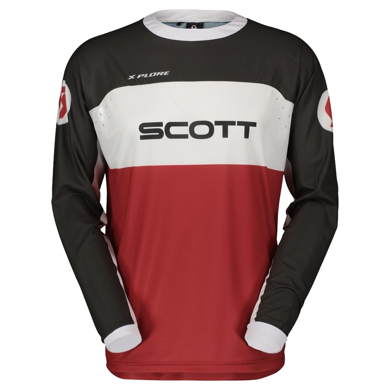 Maillot motocross Scott X-PLORE SWAP rojo-negro