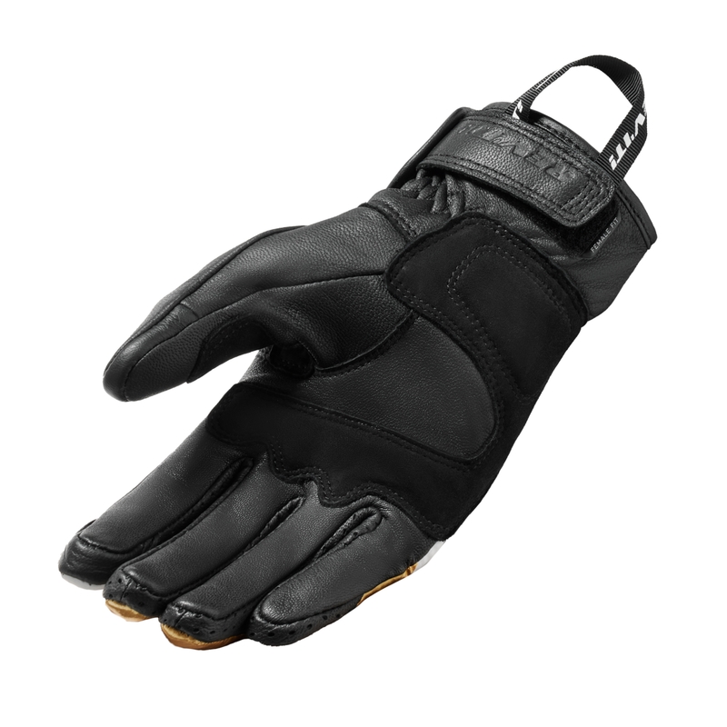 Guantes de moto para mujer Revit Redhill negros y amarillos