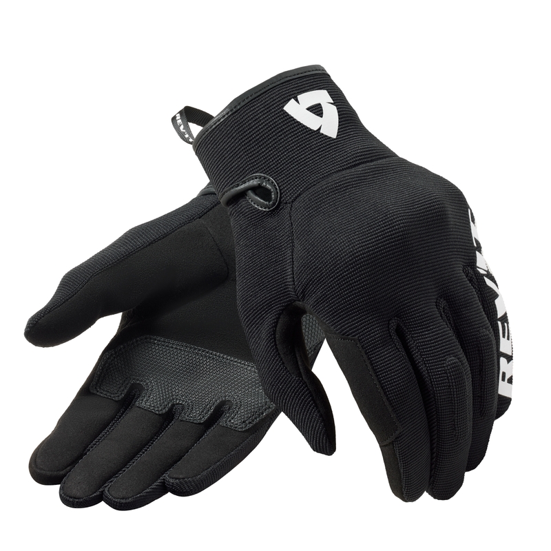 Guantes de moto Revit Access blanco y negro