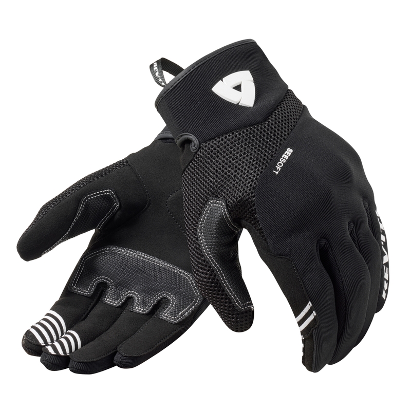 Guantes de moto Revit Endo blanco y negro