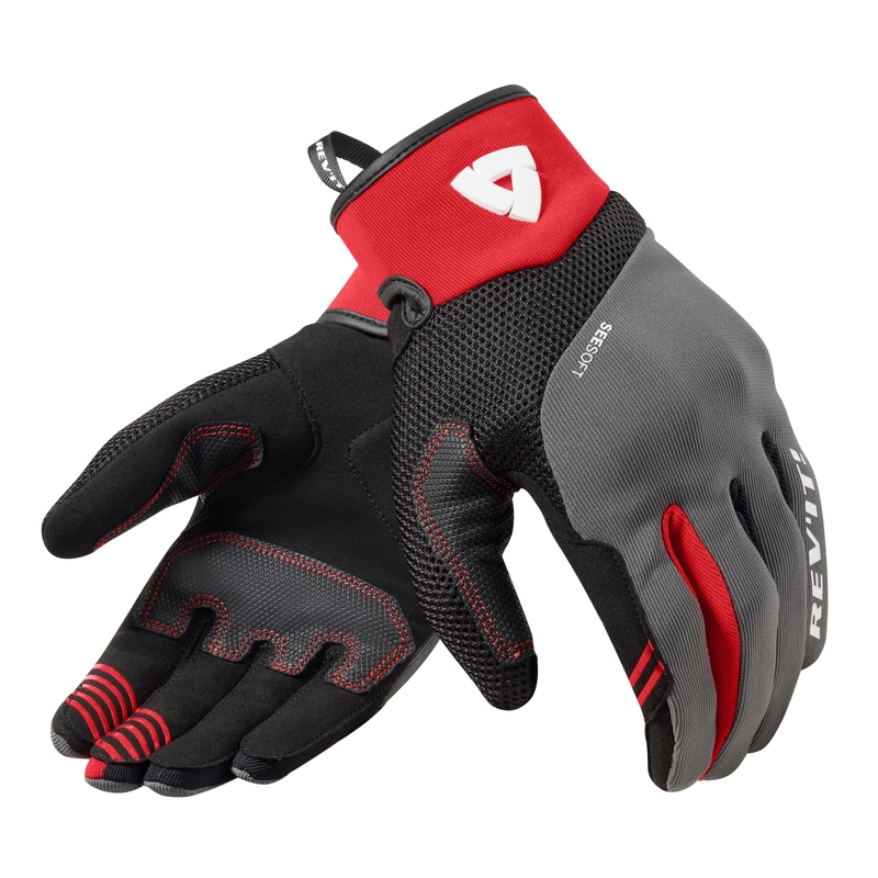 Guantes de moto Revit Endo gris y rojo