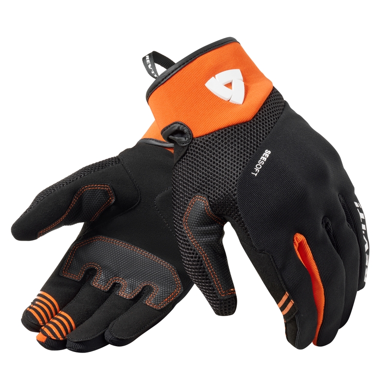 Guantes de moto Revit Endo negro-naranja