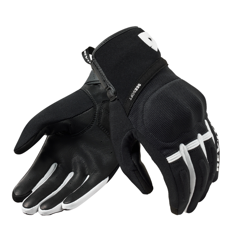 Guantes de moto Revit Mosca 2 blanco y negro