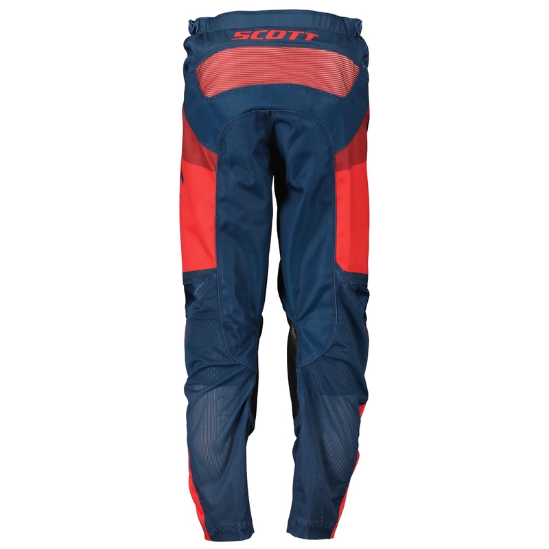 Pantalón motocross niño Scott EVO TRACK azul-rojo neón