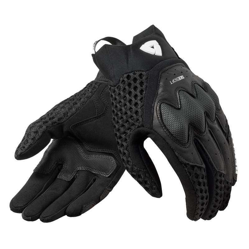 Guantes de moto Revit Veloz para mujer Negro