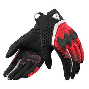 Guantes de moto Revit Veloz de mujer negros y rojos