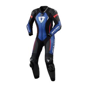 Mono de moto Revit Xena 4 negro y azul para mujer