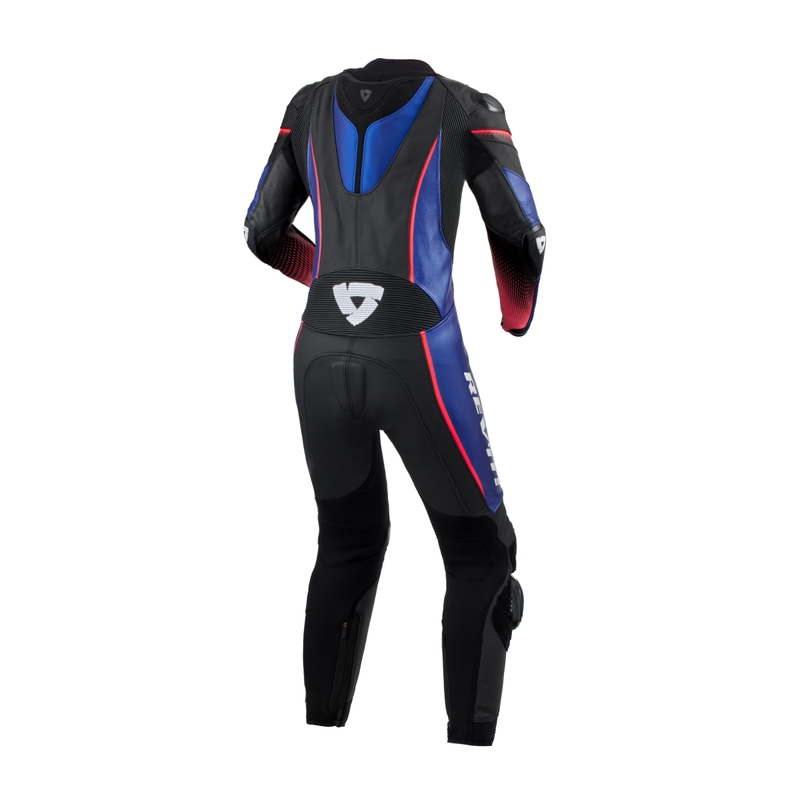 Mono de moto Revit Xena 4 negro y azul para mujer