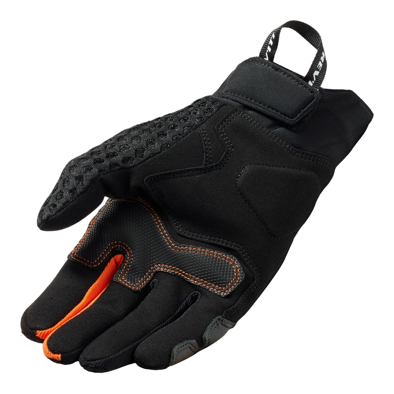 Guantes de moto Revit Veloz negro-naranja
