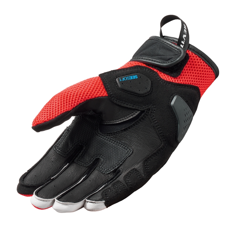 Guantes de moto Revit Ritmo negro-rojo fluo