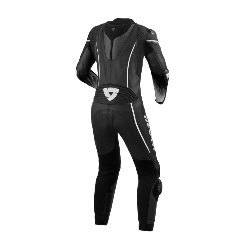Mono de motorista Revit Xena 4 blanco y negro para mujer