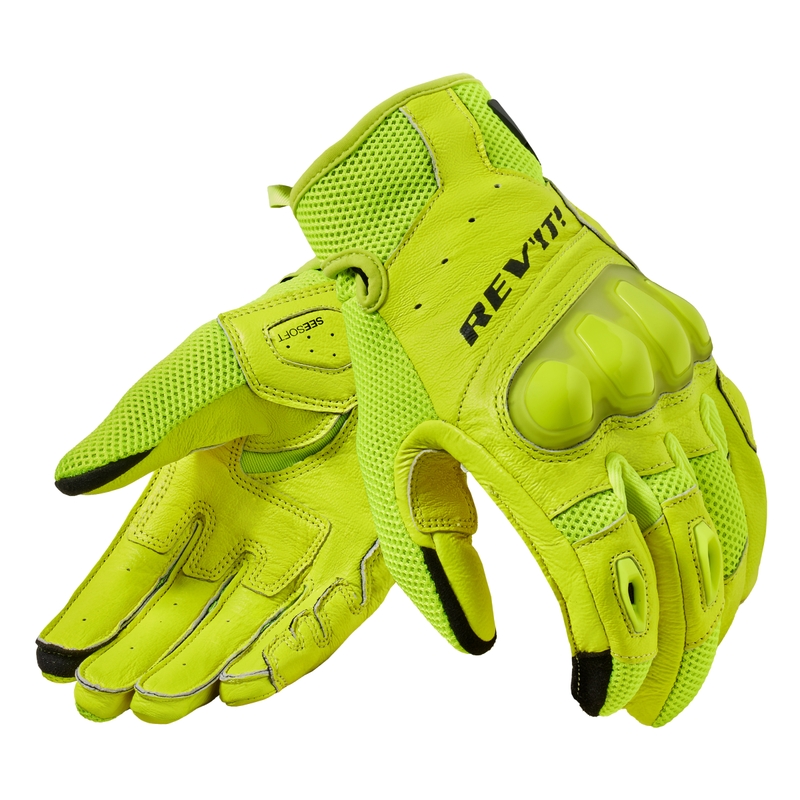 Guantes de moto Revit Ritmo amarillo fluo