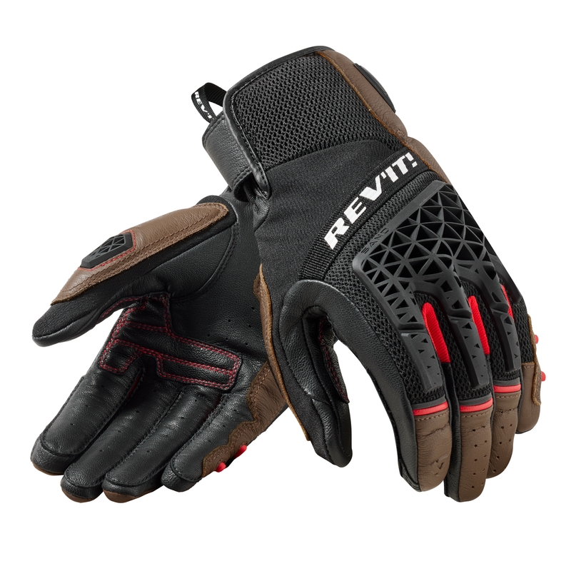 Guantes de moto Revit Sand 4 marrón-negro en oferta liquidación