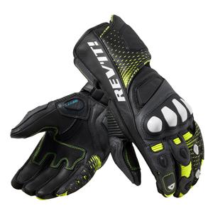 Guantes de moto Revit Control negro-amarillo fluorescente