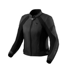 Chaqueta de piel Revit Xena 4 negro-antracita para mujer