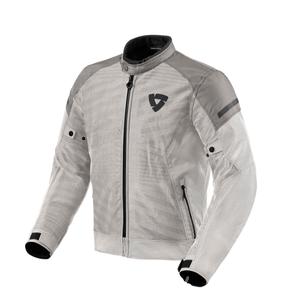Chaqueta de moto Revit Torque 2 H2O gris plata