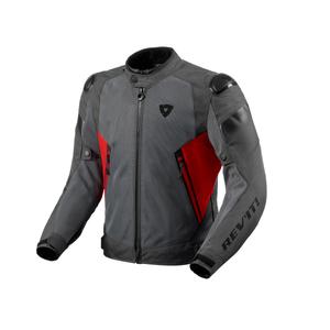 Chaqueta de moto Revit Control Air H2O gris y roja