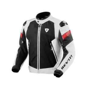 Chaqueta de moto Revit Control Air H2O negra y blanca
