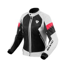Chaqueta de moto Revit Control Air H2O para mujer en blanco y negro