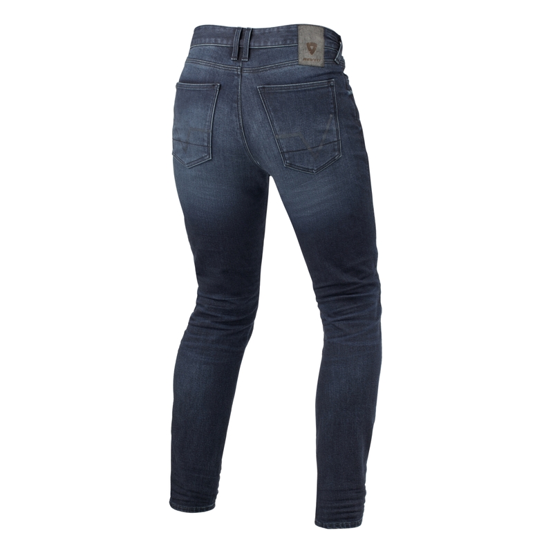 Vaqueros de moto Revit Carlin SK cropped azul oscuro