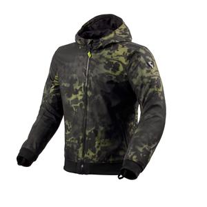 Chaqueta softshell Revit Saros WB negra y verde oscuro