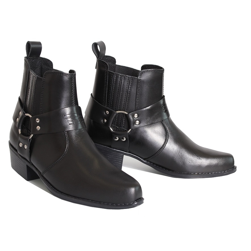 SET: Botas de caballo RSA KW + Cinturón de cuero RSA Classic + Chaqueta de cuero RSA Crooked