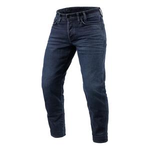 Vaqueros cortos de moto Revit Ortes TF deshilachados azul oscuro-negro