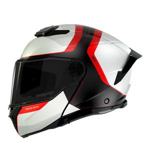 Casco de moto MT ATOM 2 SV EMALLA B0 blanco-negro-rojo mate