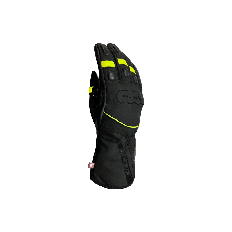Guantes de moto SETENTA GRADOS SD-T7 negro-amarillo fluo