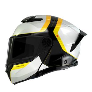 Casco de moto MT ATOM 2 SV EMALLA B3 blanco-negro-amarillo