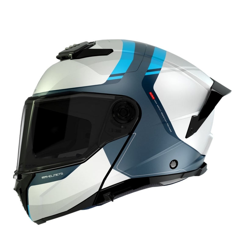 MT ATOM 2 SV EMALLA C17 casco de moto mate blanco-azul-turquesa