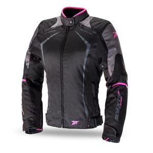 Chaqueta de moto para mujer SEVENTY DEGREES SD-JR49 negra-rosa
