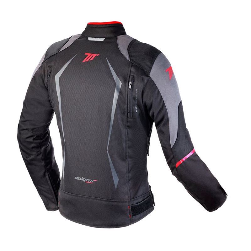 Chaqueta de moto para mujer SEVENTY DEGREES SD-JR49 negro-rojo