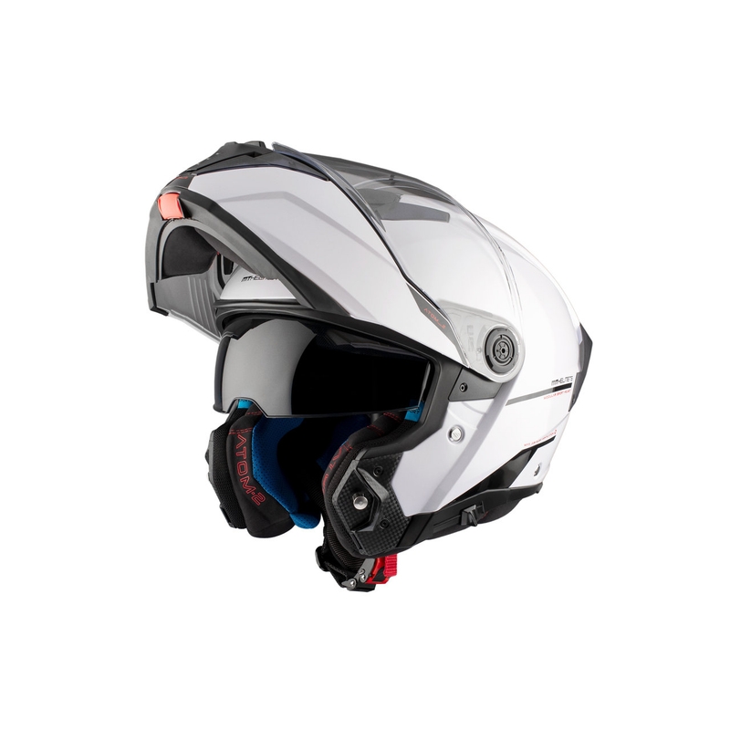 MT ATOM 2 SV SOLID A0 casco de moto blanco brillante
